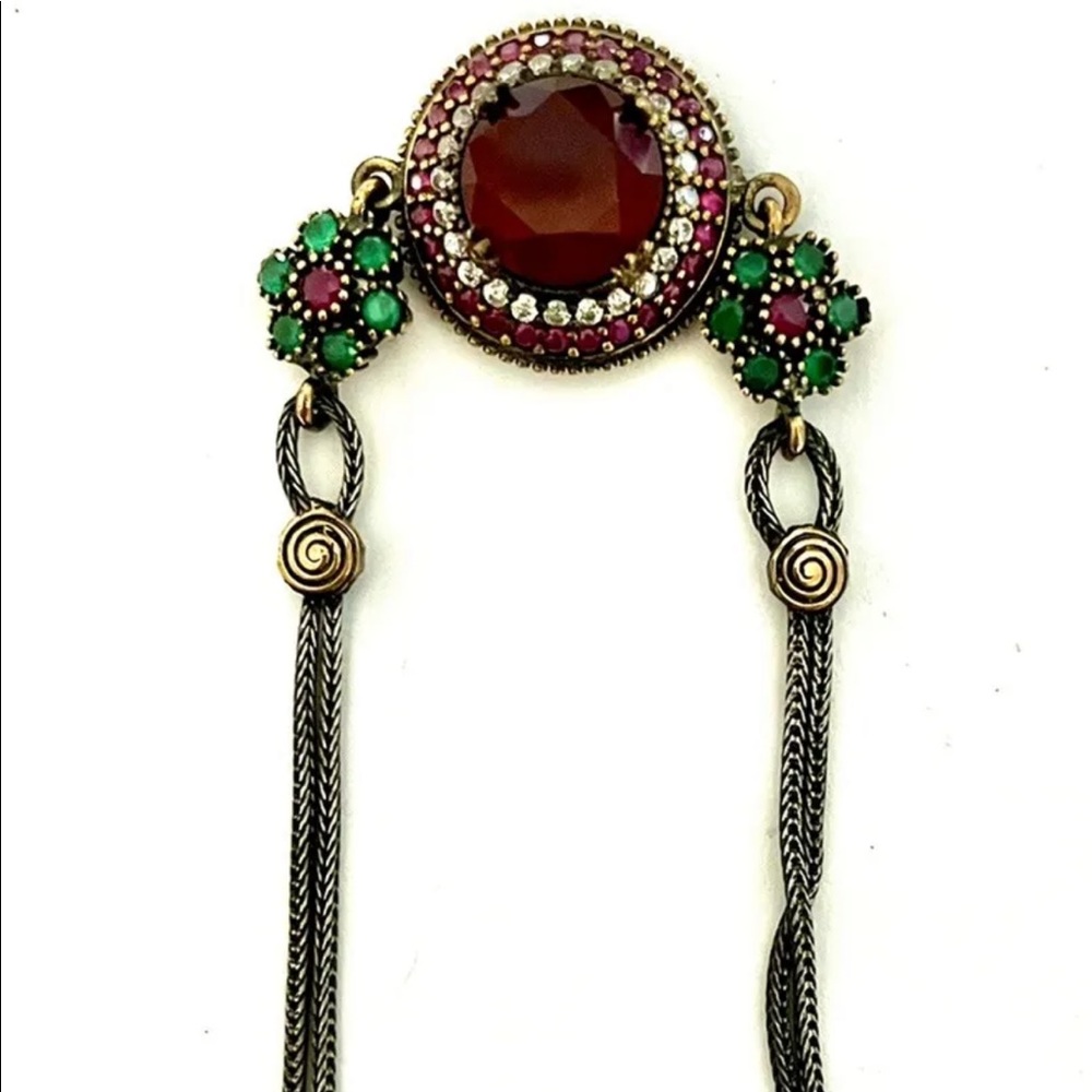 Deco 8.8 ctw ruby and sapphire bracelet